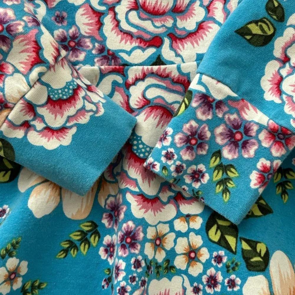 Rock Your Kid Dress Blue Floral Waisted Pocket Short Sleeve Fit &‎ Flare Girl 3
